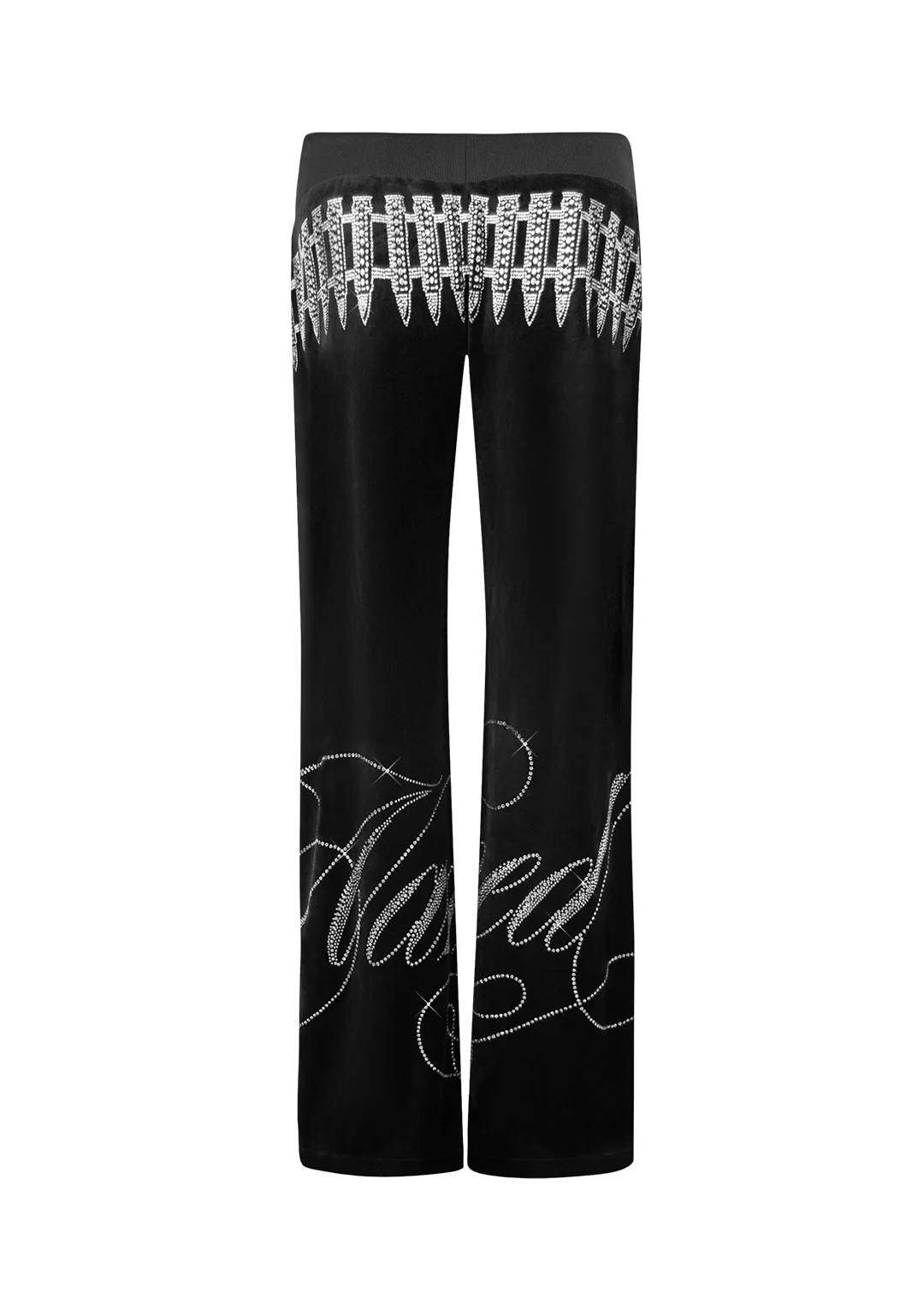 ENEMY RHINESTONE VELOUR SWEATPANTS BLACK - Image 6