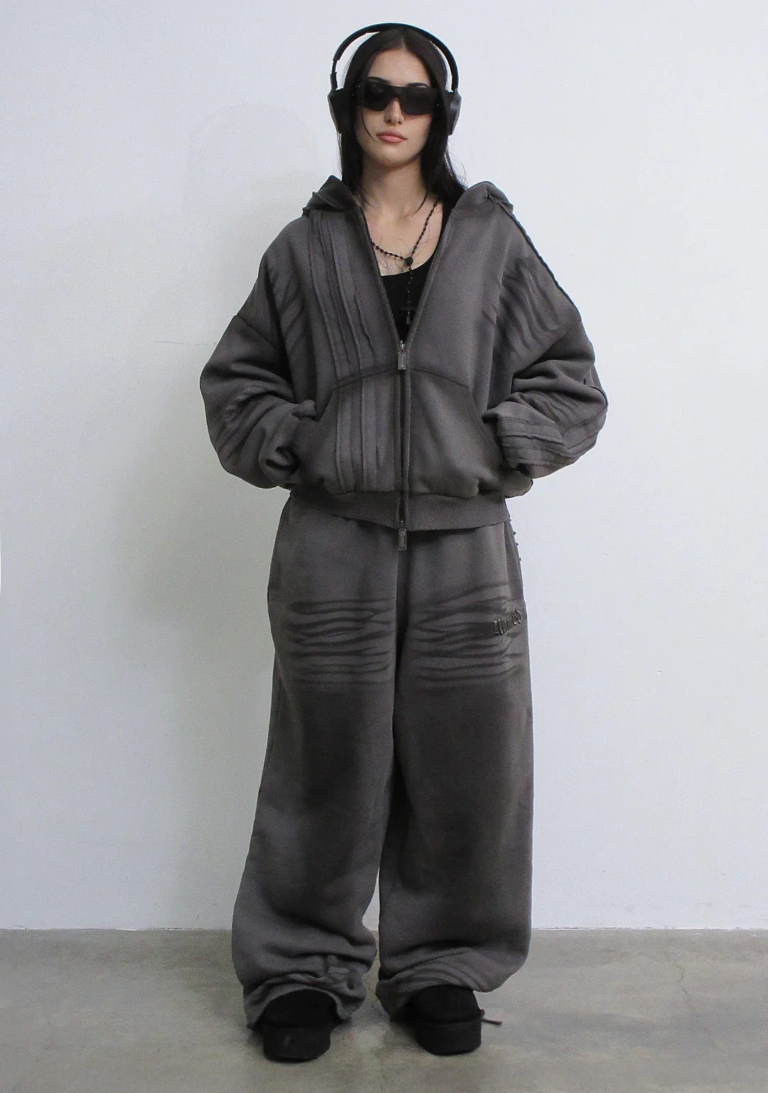GRIME OVERSIZED SWEATPANTS WASHED SLATE - Image 2