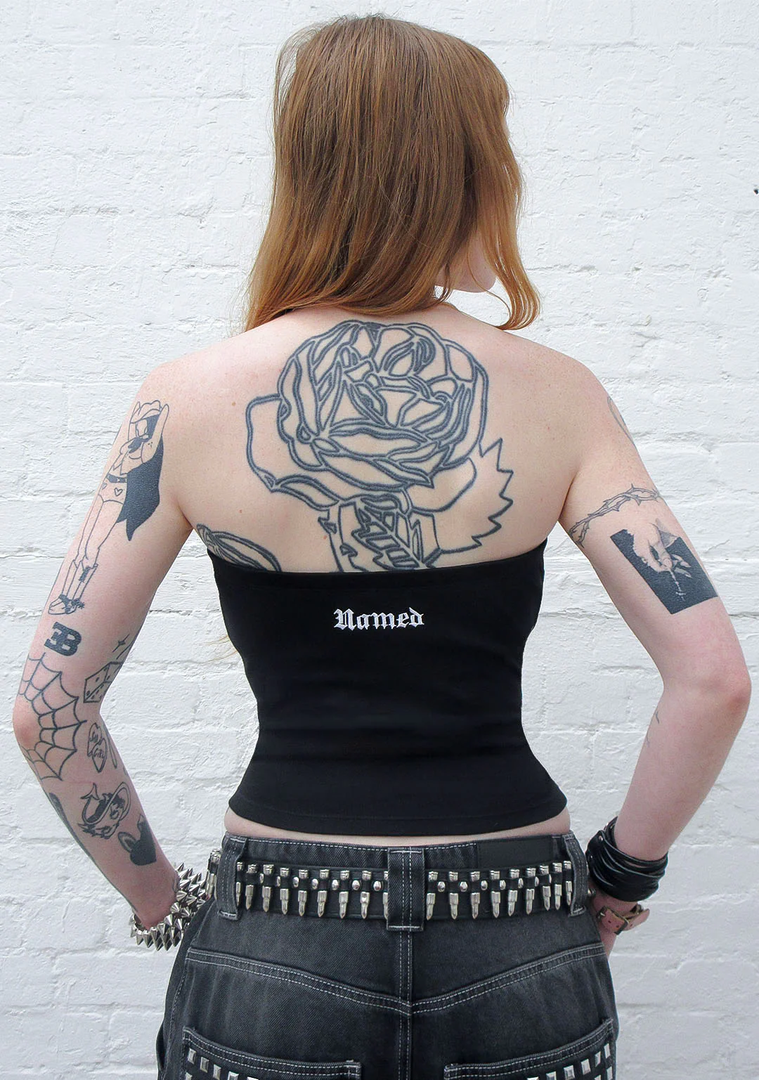 HELL'S FAVORITE RHINESTONE TUBE TOP BLACK - Image 4