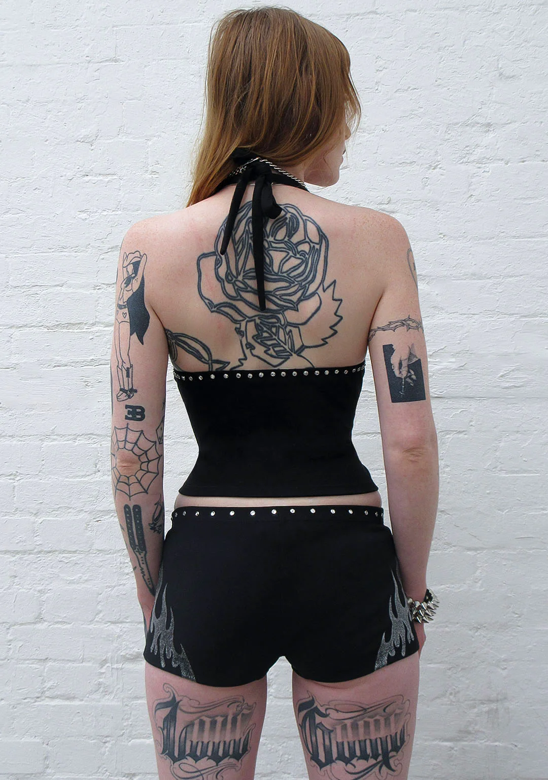 IGNITE RHINESTONE HALTERNECK CAMI TOP BLACK - Image 4