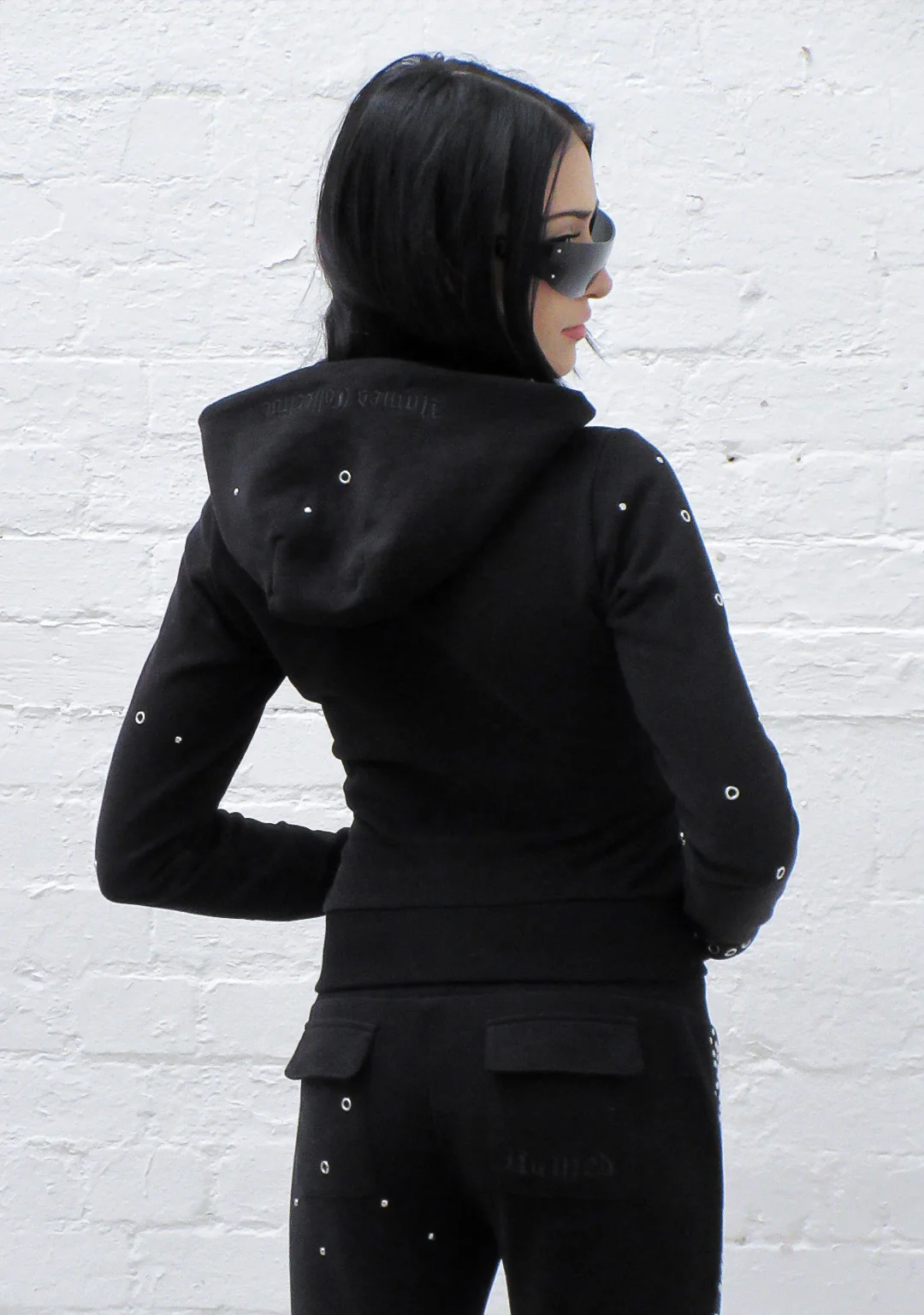 KNIGHT STUDDED FITTED PANTS BLACK - Image 3