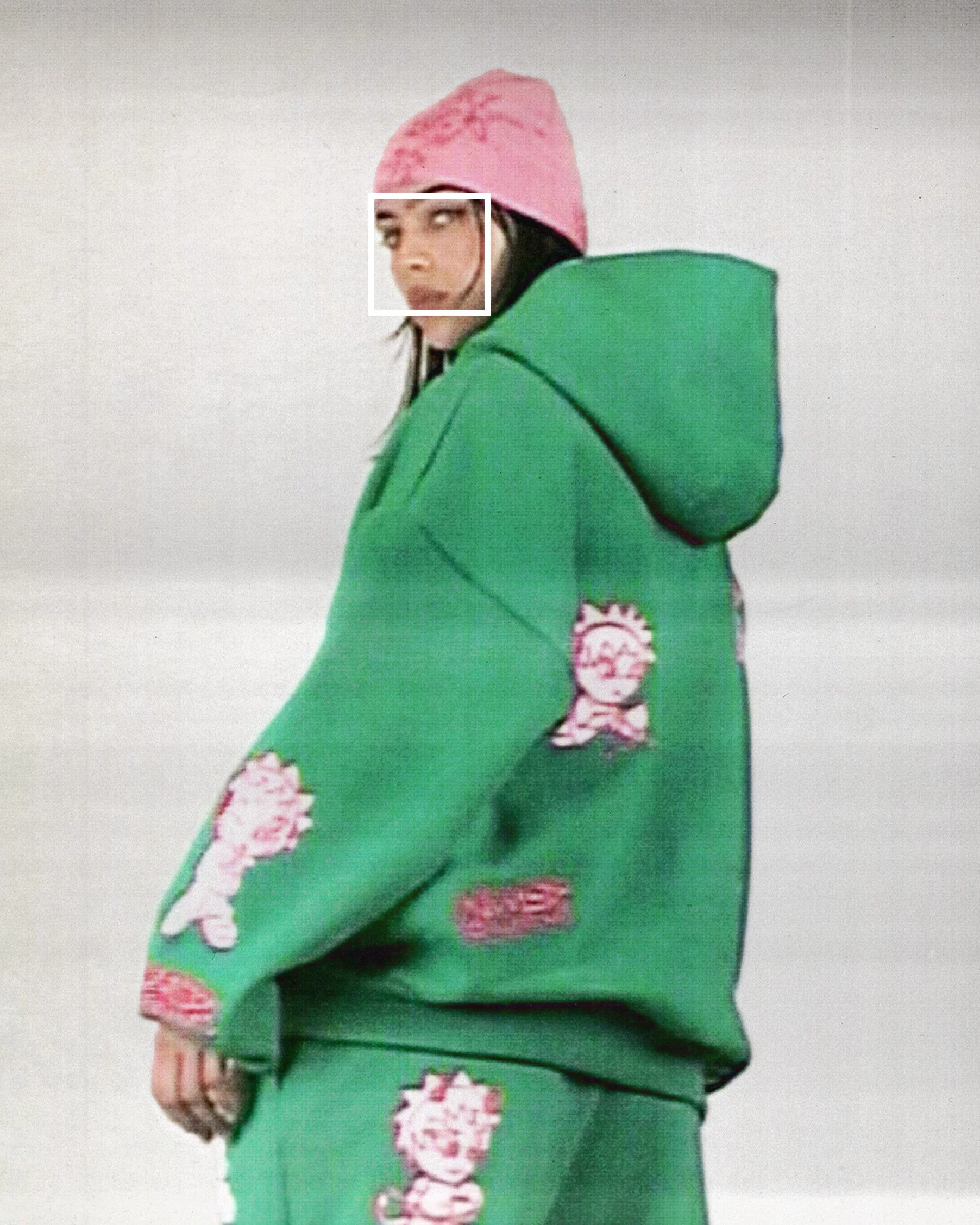 MISBEHAVE ZIP HOODIE ELECTRIC GREEN - Image 3