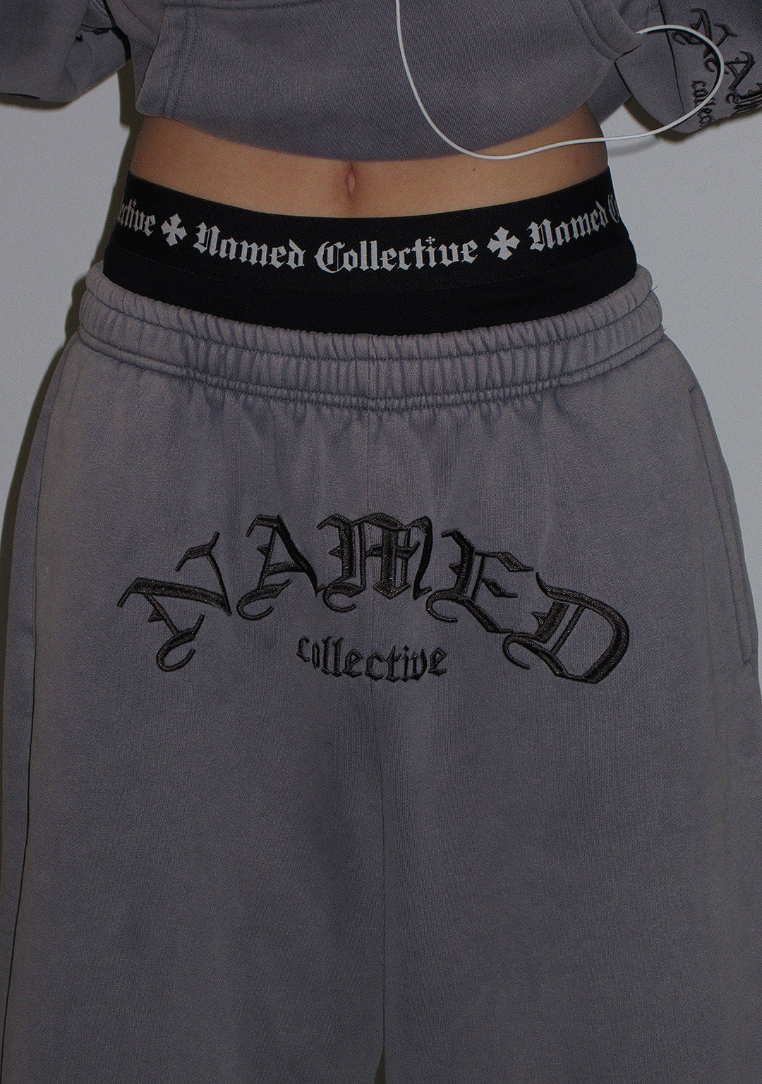 OLD ENGLISH OVERSIZED SWEATPANTS WASHED VINTAGE GREY - Image 6