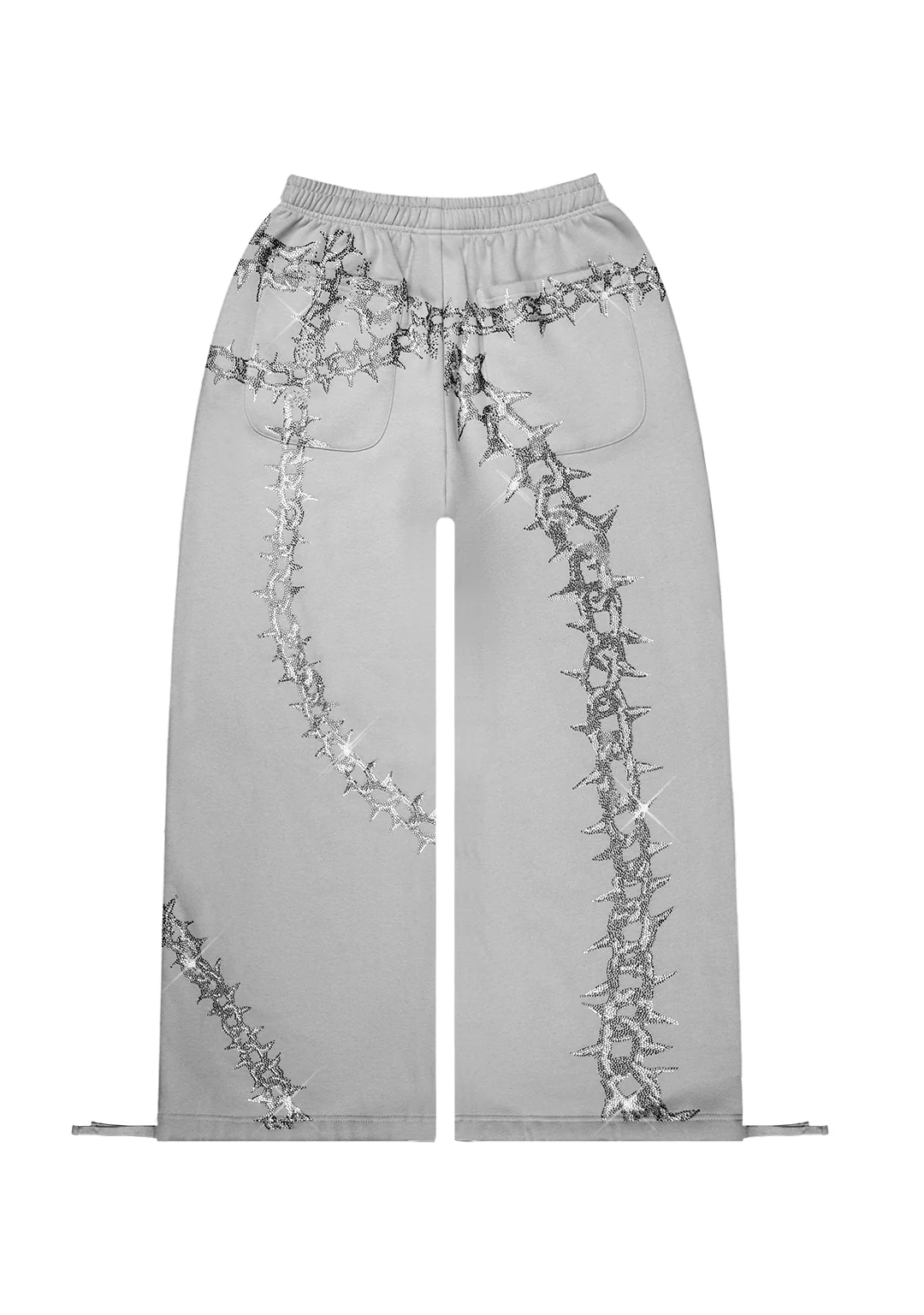 OMEN RHINESTONE OVERSIZED SWEATPANTS SMOKE GREY - Image 5