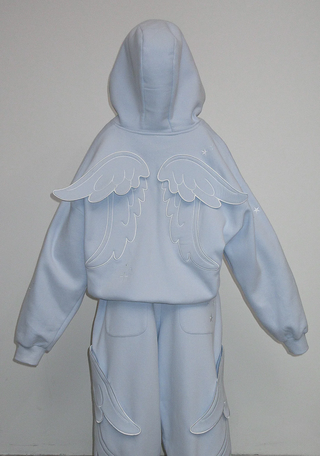 STITCH WINGS ZIP HOODIE BABY BLUE (DETACHABLE WINGS) - Image 6