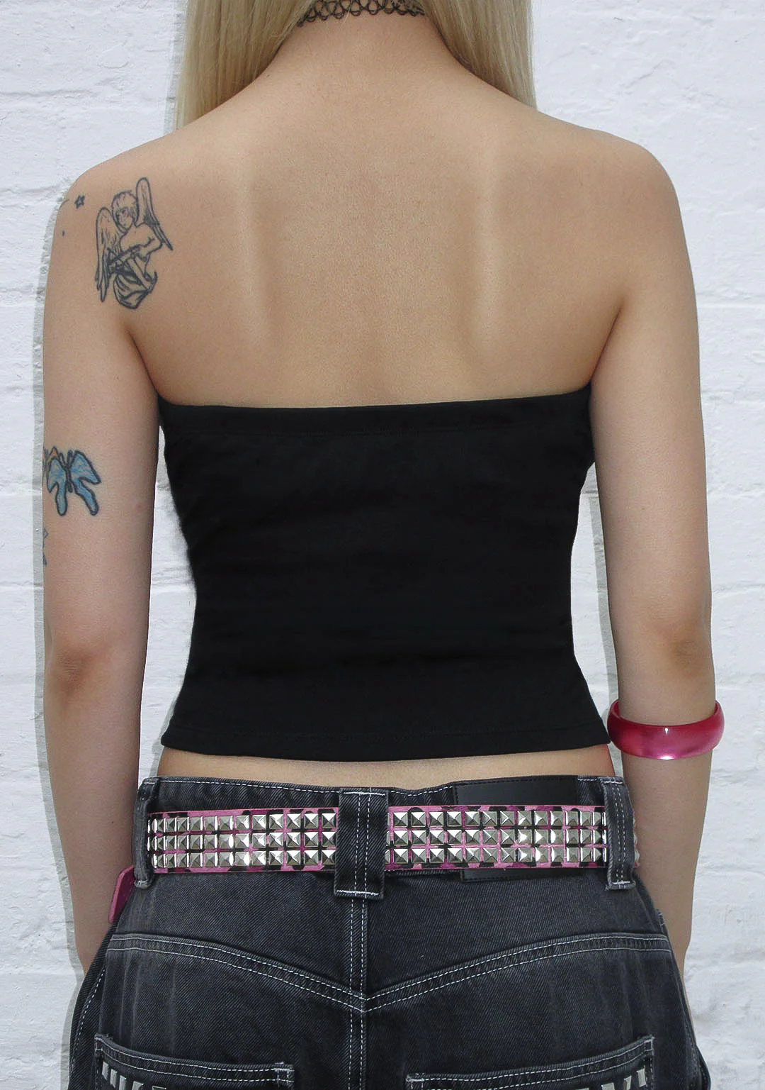 VORTEX RHINESTONE TUBE TOP BLACK - Image 4