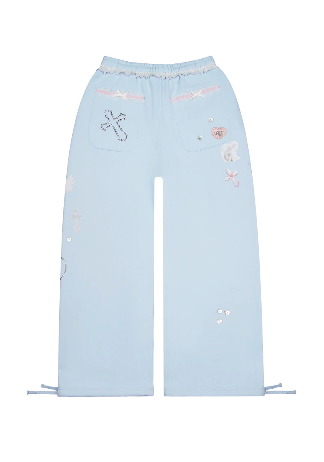 WHISPER OVERSIZED SWEATPANTS BABY BLUE - Image 8