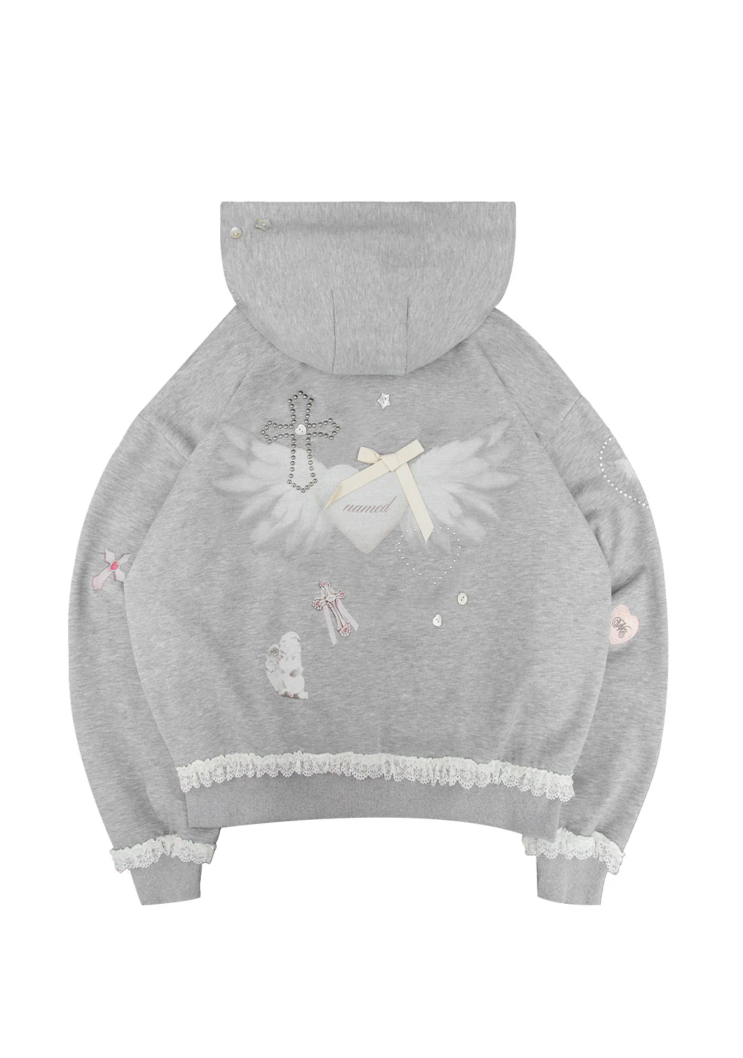 WHISPER ZIP HOODIE GREY MARL - Image 7