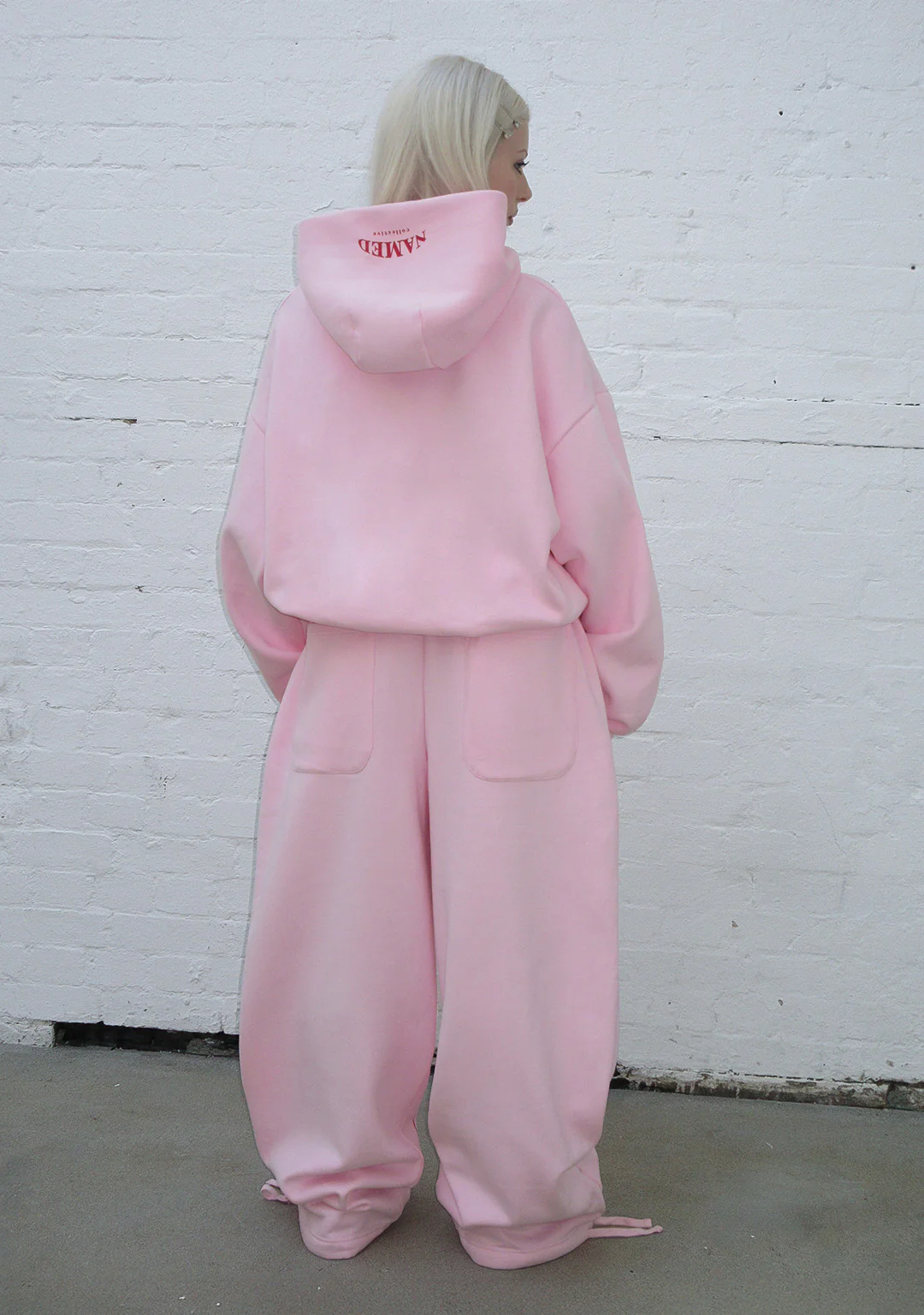 X-RATED PULLOVER HOODIE BABY PINK - Image 3